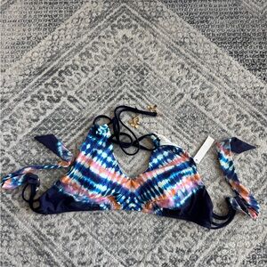 Trina Turk Multicolor Tie-Dye Bikini Top